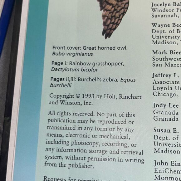 Modern Biology by Albert Towle Hardcover Textbook 1993 - Picture 4 of 4